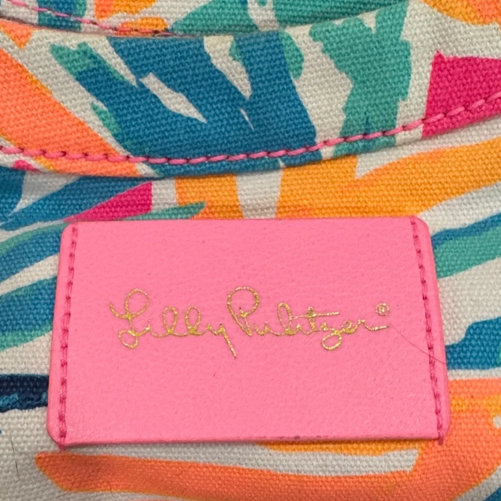 Lilly Pulitzer Pink and Blue Tropical Tote - Picture 2 of 8